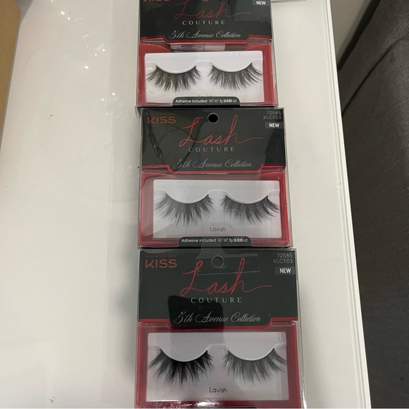 3 brand new packages of Kiss Lash Couture Lavish false lashes - Picture 1 of 3